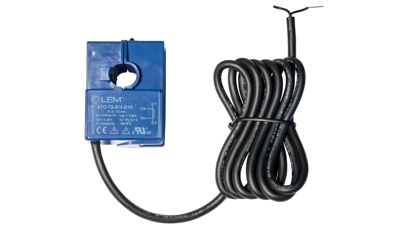 Przekładnik prądowy prąd wej 75A LEM prad wyj 75 mA otwór 10mm