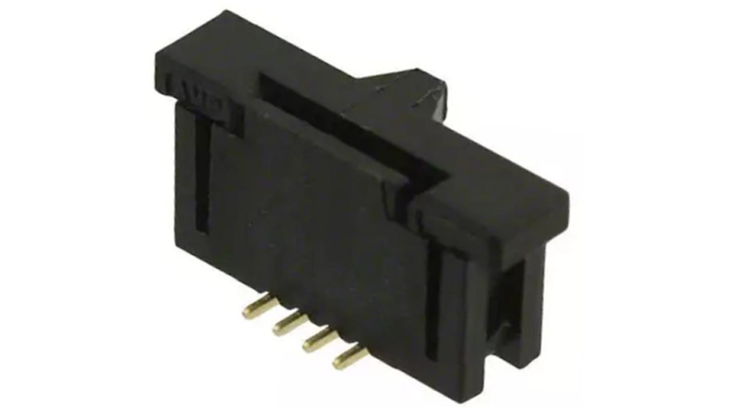 TE Connectivity, FPC 1mm Pitch 4 Way Straight Female FPC Connector, ZIF Vertical Contact