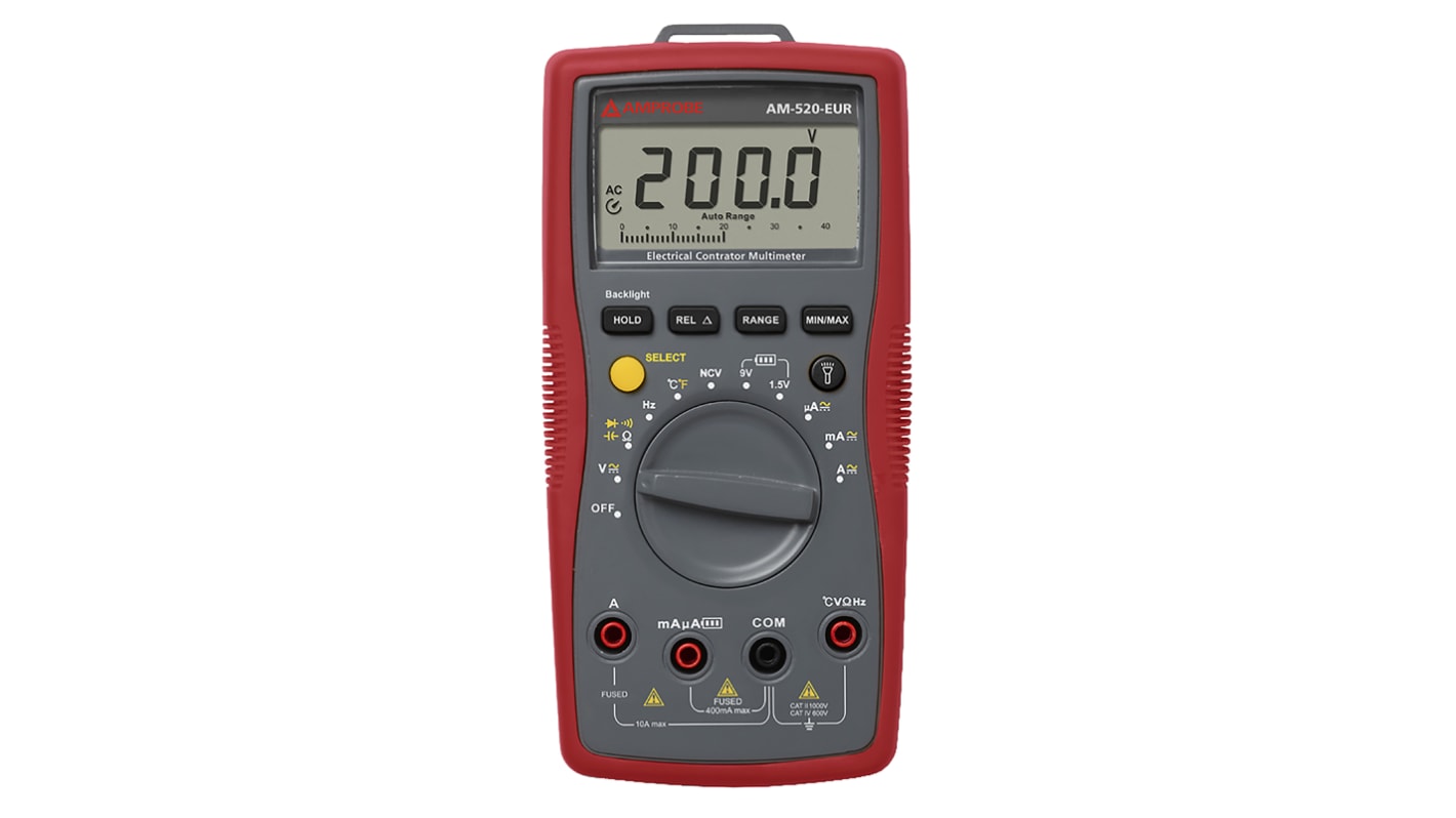 Multimètre AM-520-EUR Amprobe Portable, 750V c.a. 10A c.a.
