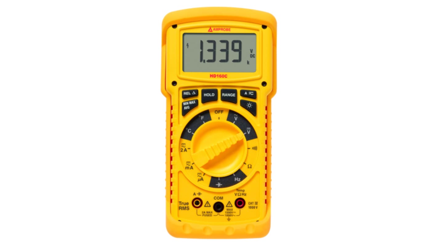 Amprobe HD160C Multimeter, 2A ac, 1000V ac, UKAS kalibreret