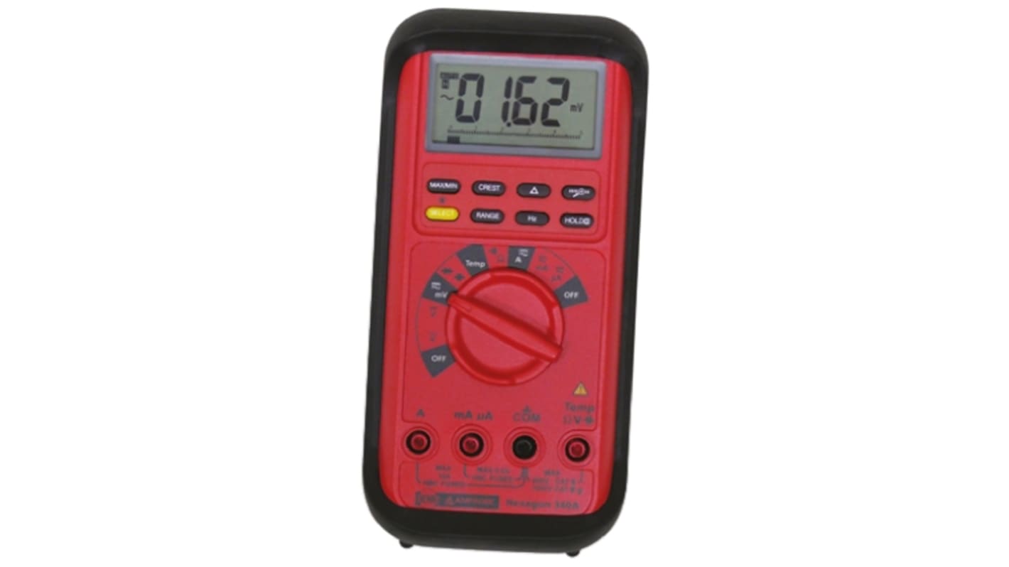 Beha-Amprobe HEX340 Handheld Digital Multimeter, True RMS, 10A ac Max, 10A dc Max, 1000V ac Max