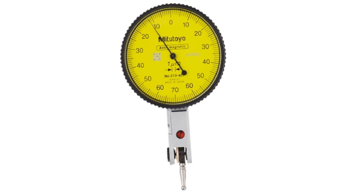 Reloj palpador Mitutoyo, Métrico, med. máx. +0.14mm, precisión 3 μm, resolución 0,001 mm, 8mm