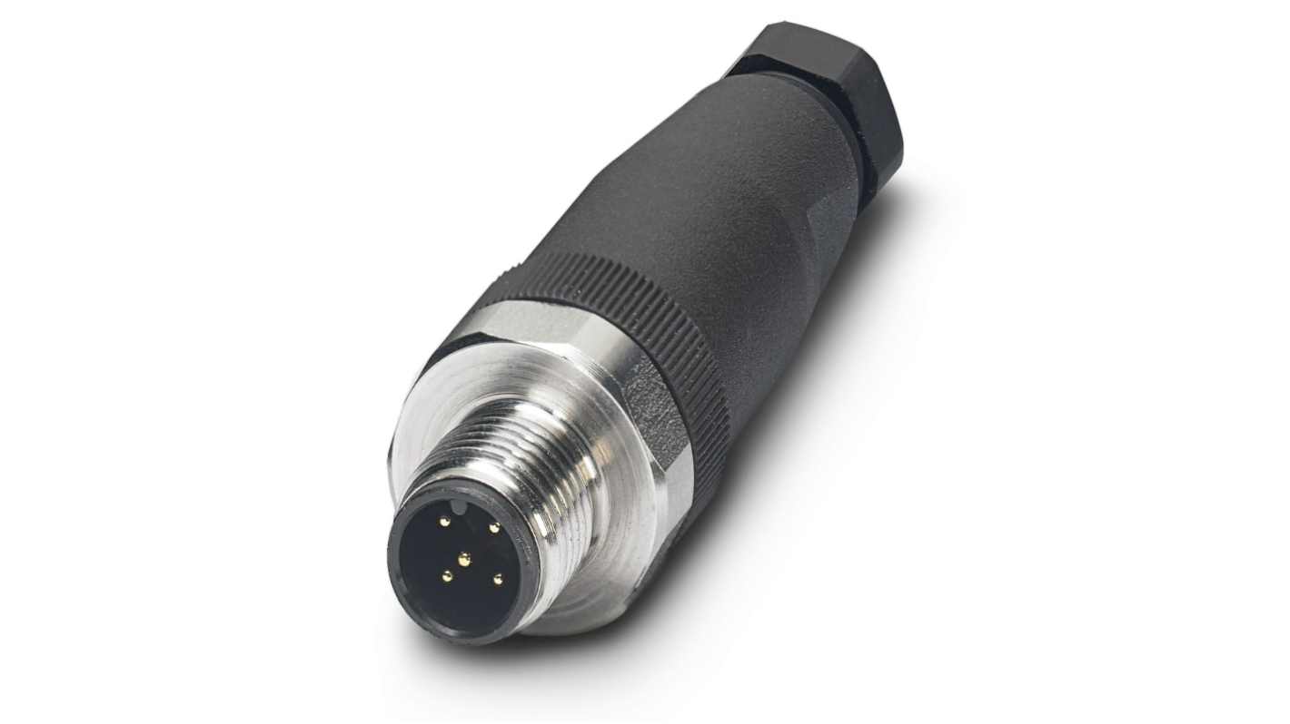 Phoenix Contact Circular Connector, 5 Contacts, Cable Mount, M12 Connector, Plug, Male, IP65, IP67, IP69K, SACC Series