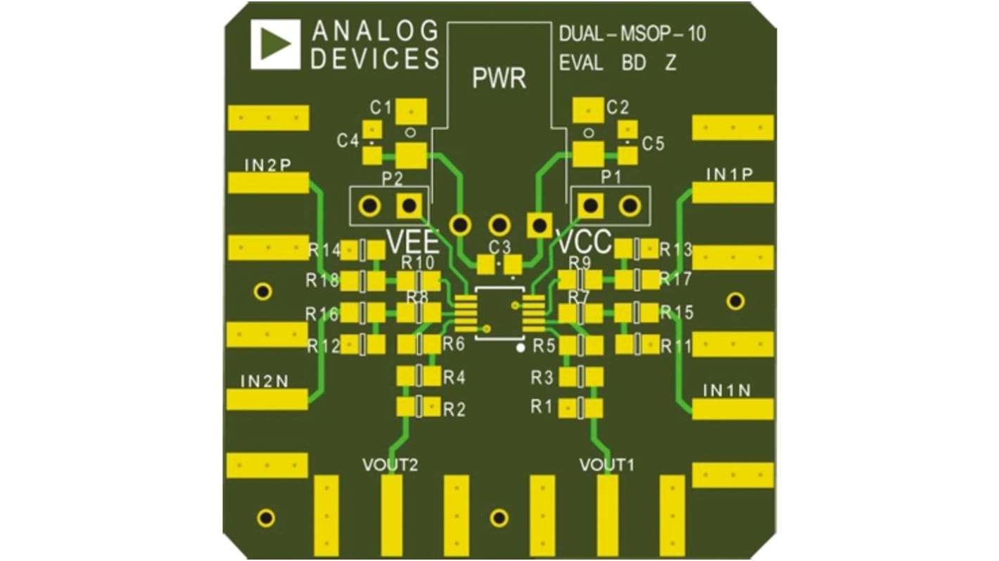 Analog Devices ADA4897-2ARM-EBZ, Operational Amplifier Evaluation Board for MSOP10 for ADA4897-2