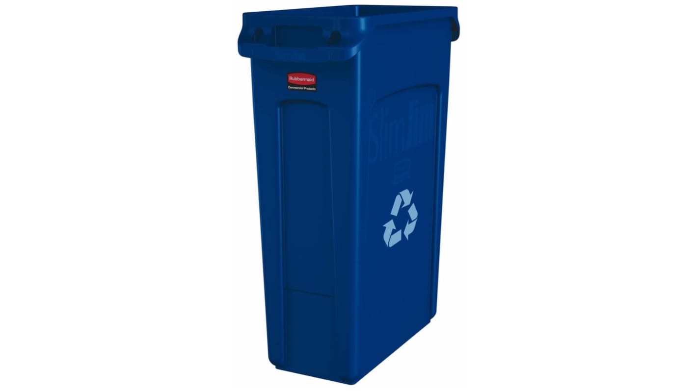 Rubbermaid Commercial Products Slim Jim 87L Blue PE Waste Bin