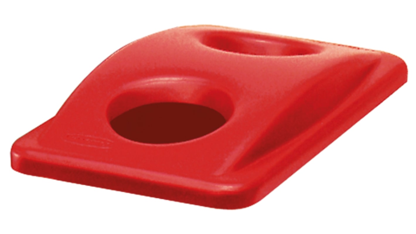 Rubbermaid Commercial Products 519mm Red Plastic Bin Lid for Slim Jim Container, 70mm