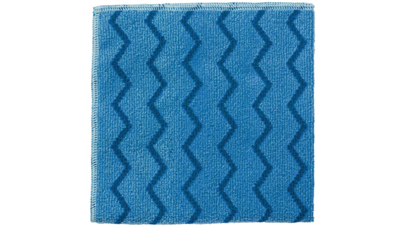 Rubbermaid Commercial Products Hygen Microfibre Blue Cloths for General Cleaning, Wet & Dry Use, Pack of 12, 406 x