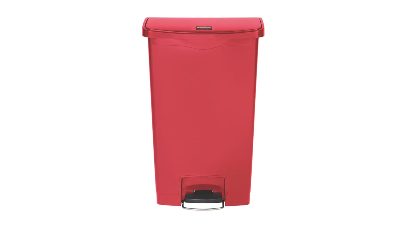 Rubbermaid Commercial Products Slim Jim 68L Red Pedal PE Waste Bin