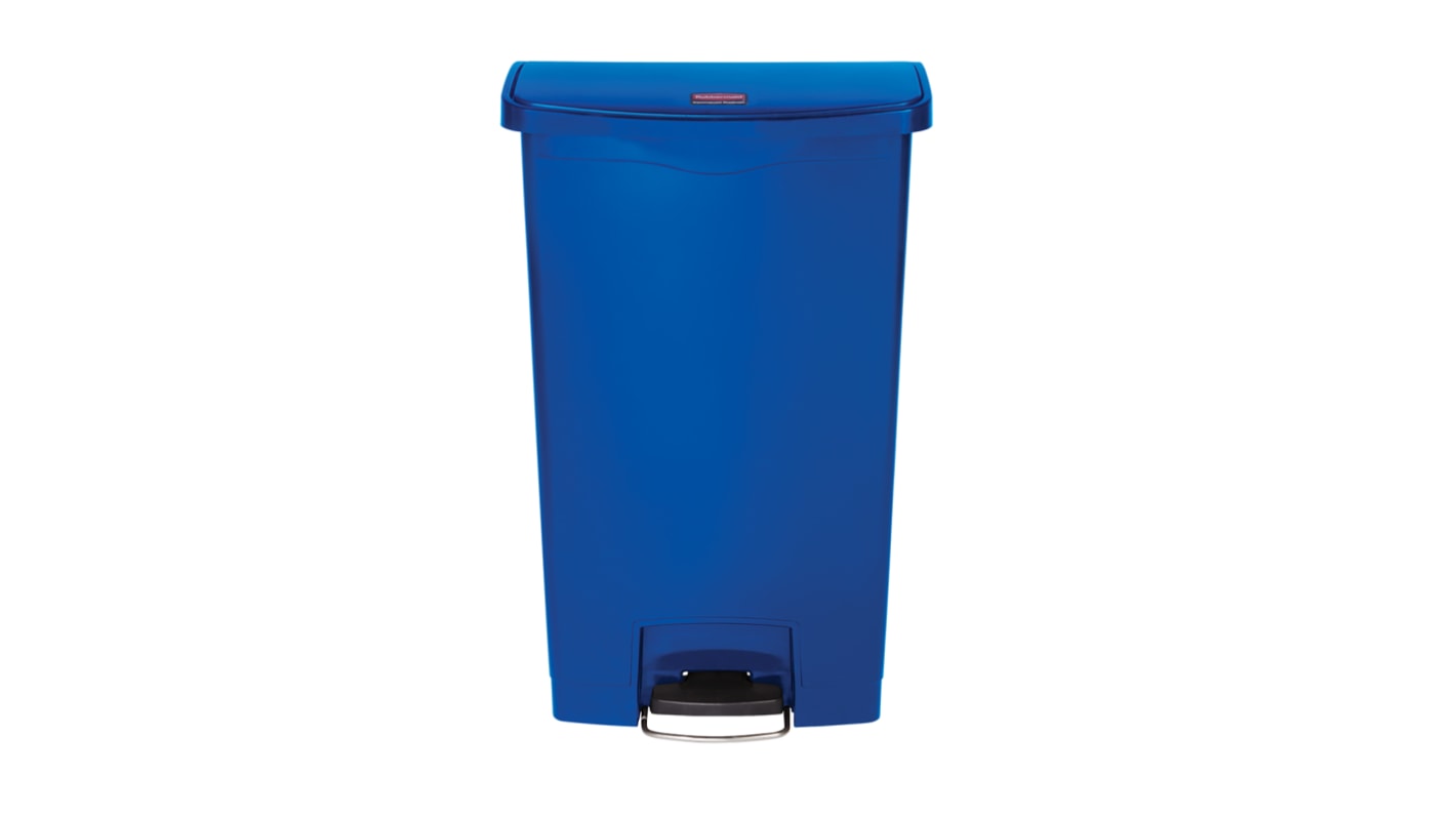 Rubbermaid Commercial Products Slim Jim 68L Blue Pedal PE Waste Bin