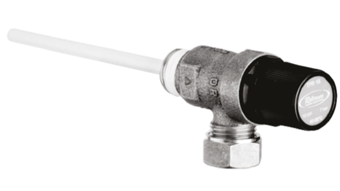 Reliance 7bar Temperature and Pressure Relief Valve With Male 15 mm Compression Connection