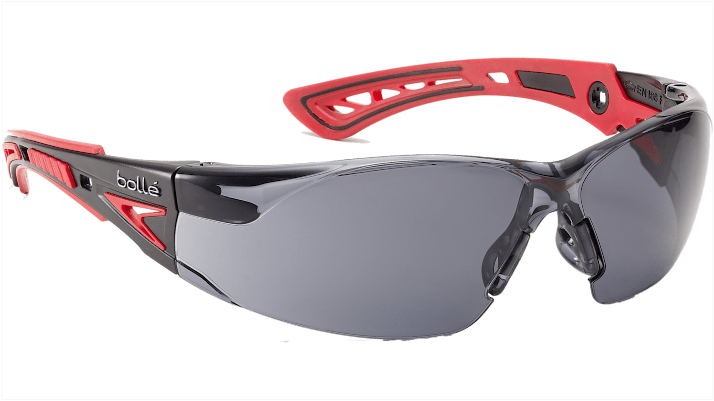 Gafas de seguridad Bolle RUSH+, color de lente Humo, antirrayaduras, antivaho