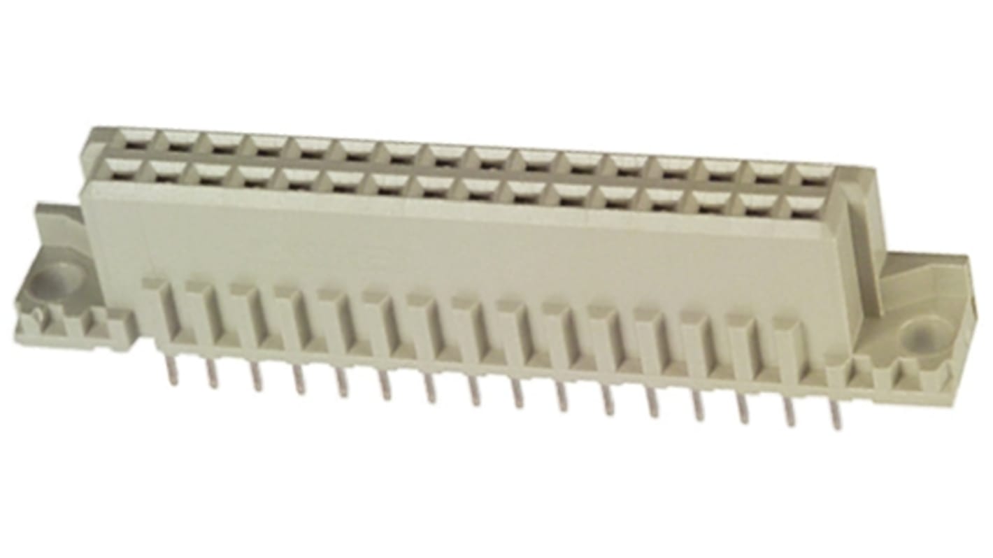TE Connectivity Eurocard 32 Way 2.54mm Pitch, Type B, 2 Row, Straight DIN 41612 Connector, Socket