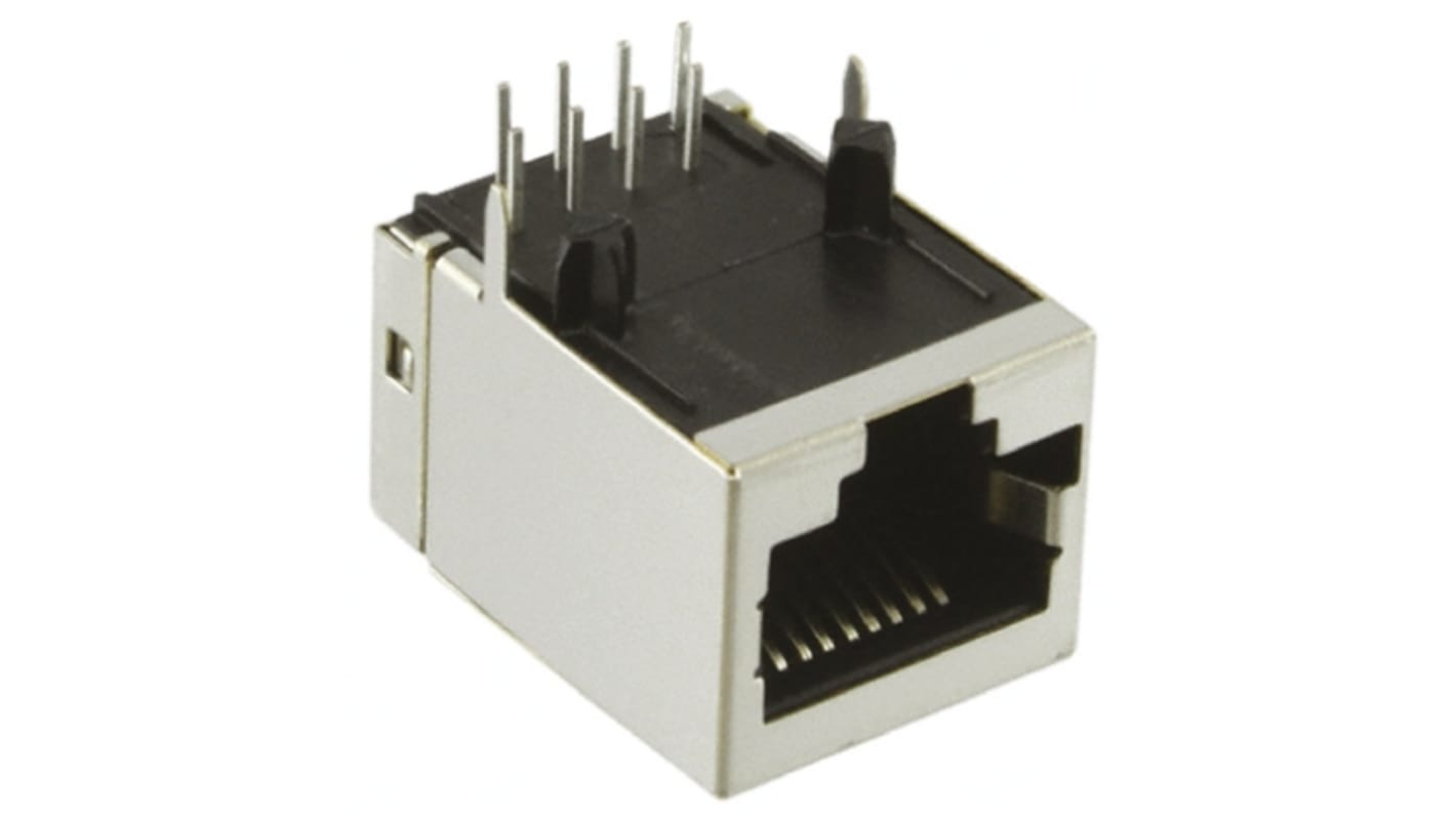 Conector RJ45 Cat3 Hembra TE Connectivity serie 5558310, de 8C x 8 puertos vías, apantallado