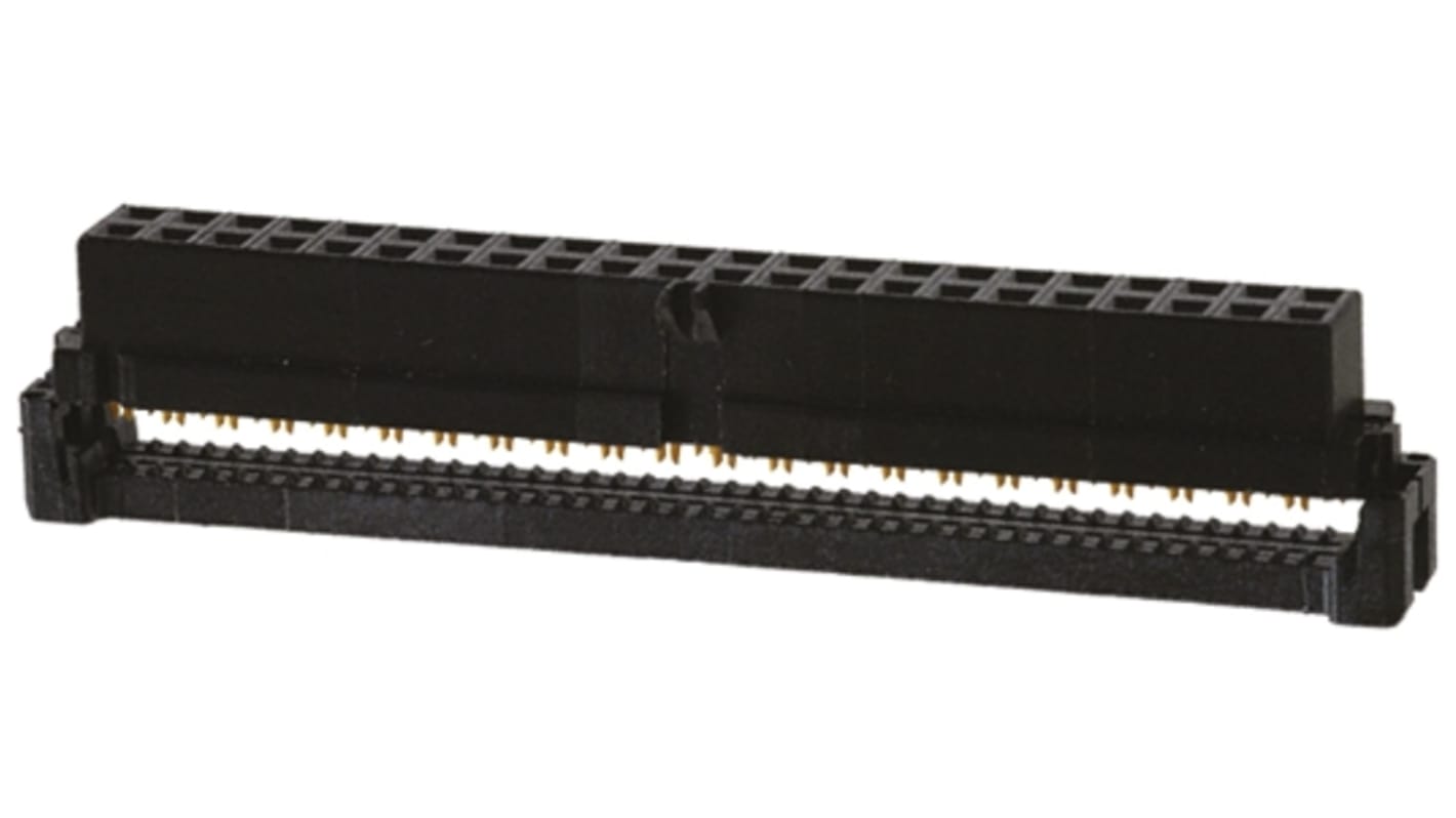 TE Connectivity IDC连接器, 母座, 40p, 2.0mm间距, 2排, 电缆安装, IDC端接, 直向, AMP-LATCH系列