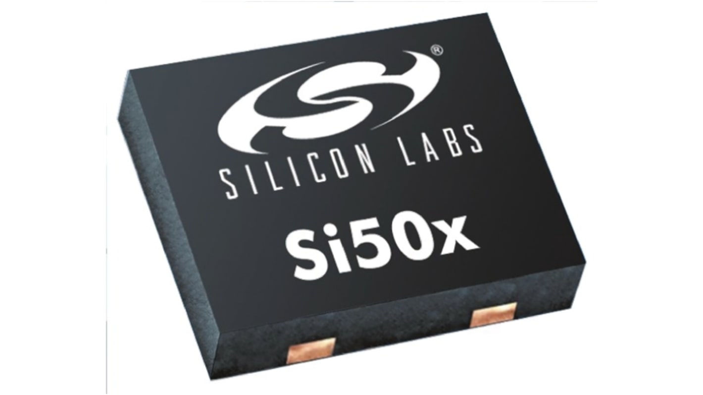 Silicon Labs 贴片CMEMS 振荡器, 4引脚, DFN, 最高输出25MHz, 频率公差±20ppm, 2 x 2.5 x 0.9mm