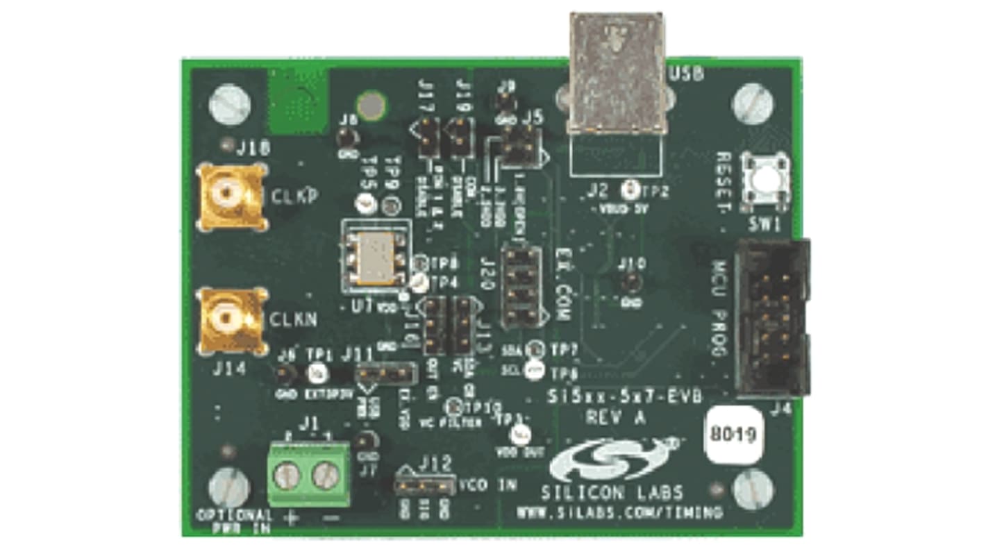 Carte d'évaluation Oscillateur pour Si514/570/571/598/599 Skyworks Solutions Inc