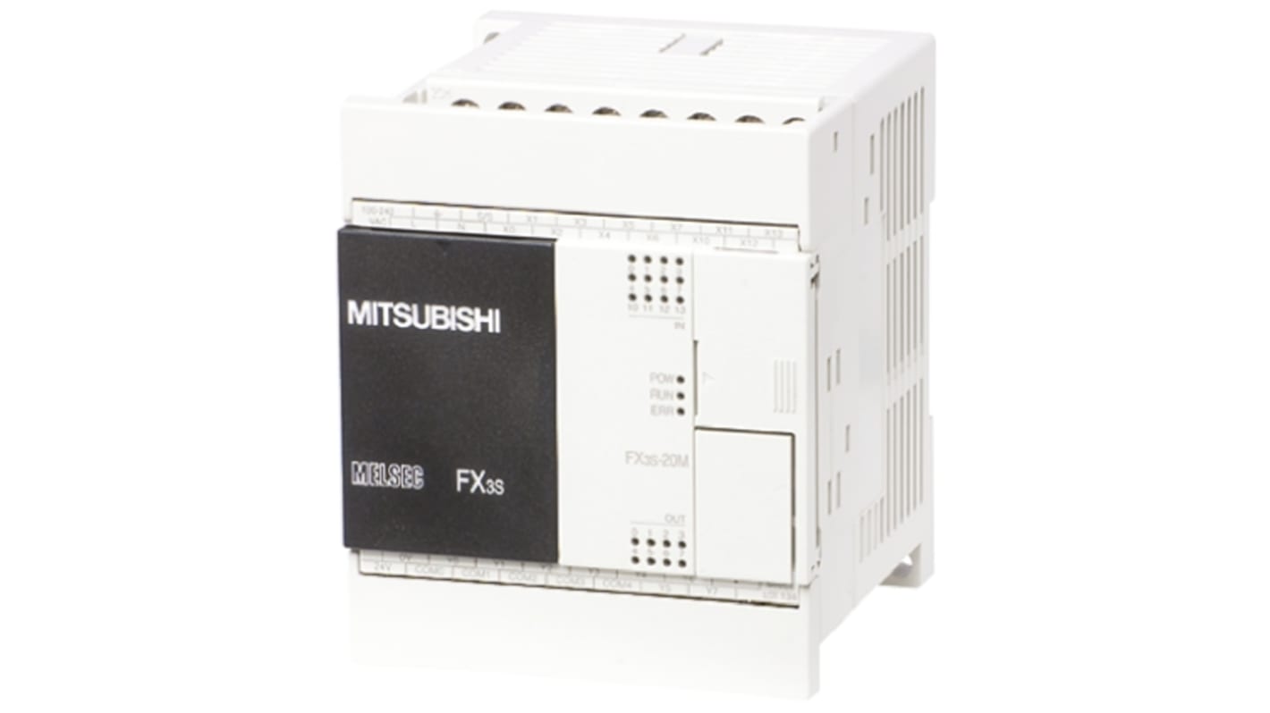 Rs-Online CPU PLC Mitsubishi Electric FX3S ingressi: 12 uscite: 8 20 I/O 100 → 240 V c.a
