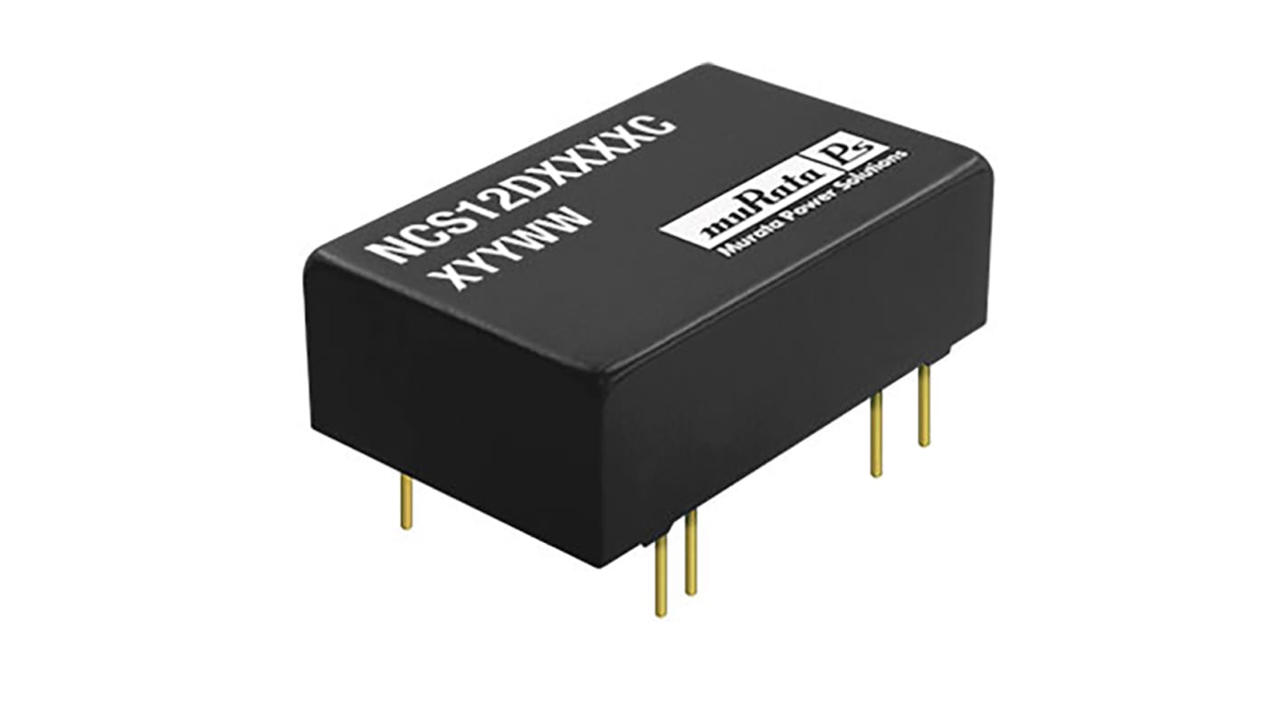 Murata Power Solutions NCS12 DC-DC Converter, ±15V dc/ ±400mA Output, 9 → 36 V dc Input, 12W, Through Hole,