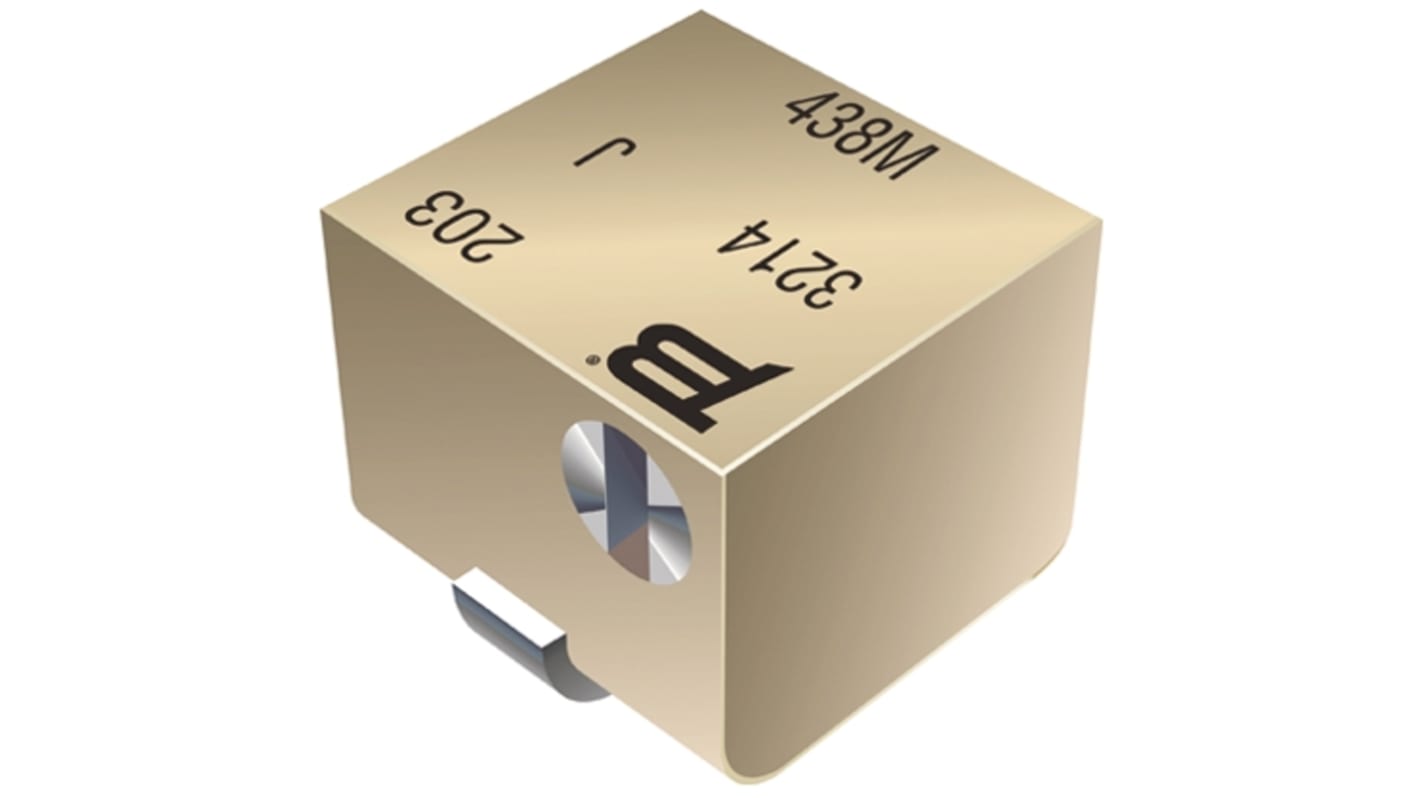 100Ω, SMD Trimmer Potentiometer 0.25W Side Adjust Bourns, 3214