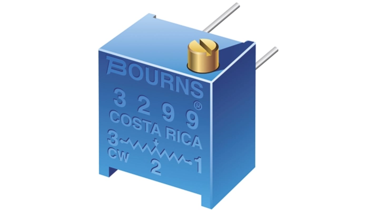 500Ω, Through Hole Trimmer Potentiometer 0.5W Side Adjust Bourns, 3299