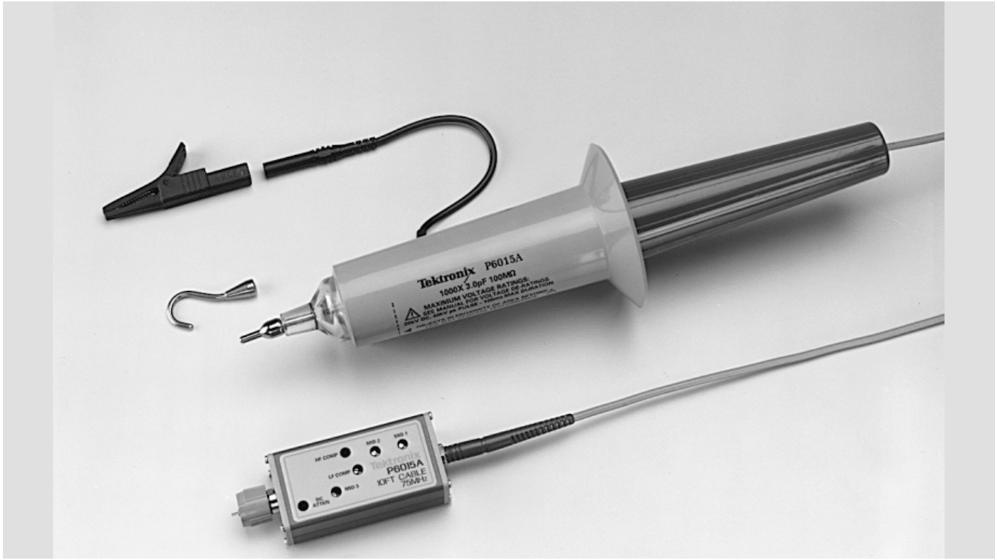 Sonde pour oscilloscope Tektronix, P6015A, bande passante 75MHz, atténuation 1:1000