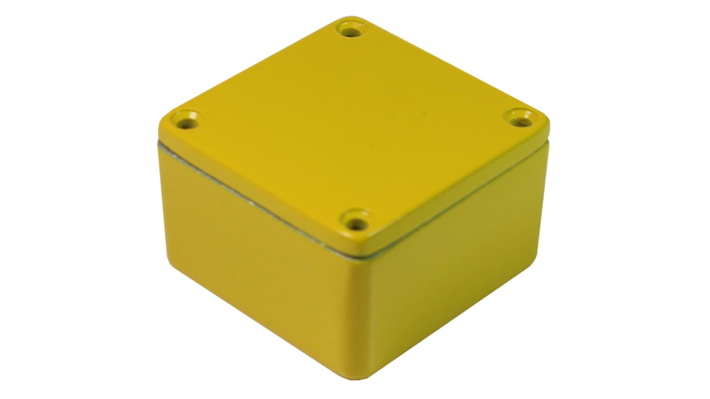CAMDENBOSS Burkolat, IP54, Fröccsöntött alumínium, Sárga, 121 x 95 x 61mm, árnyékolt, 5000 sorozat