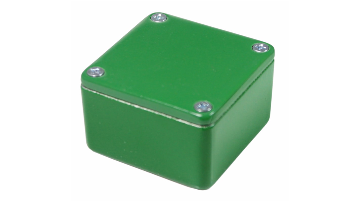 CAMDENBOSS 5000 Series Green Die Cast Aluminium Enclosure, IP54, Green Lid, 50 x 50 x 31mm