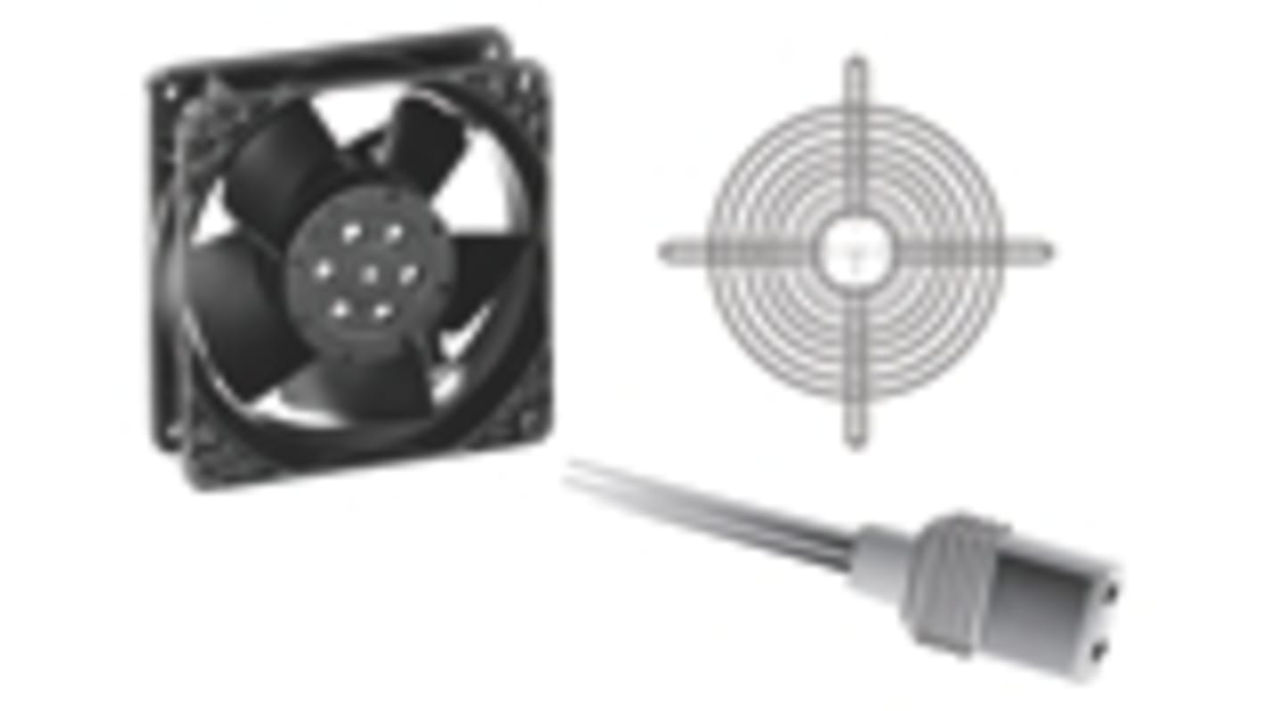 ebm-papst 4000 N Series Axial Fan Kit, 115 V ac, AC Operation, 180m³/h, 18W, 119 x 119 x 38mm