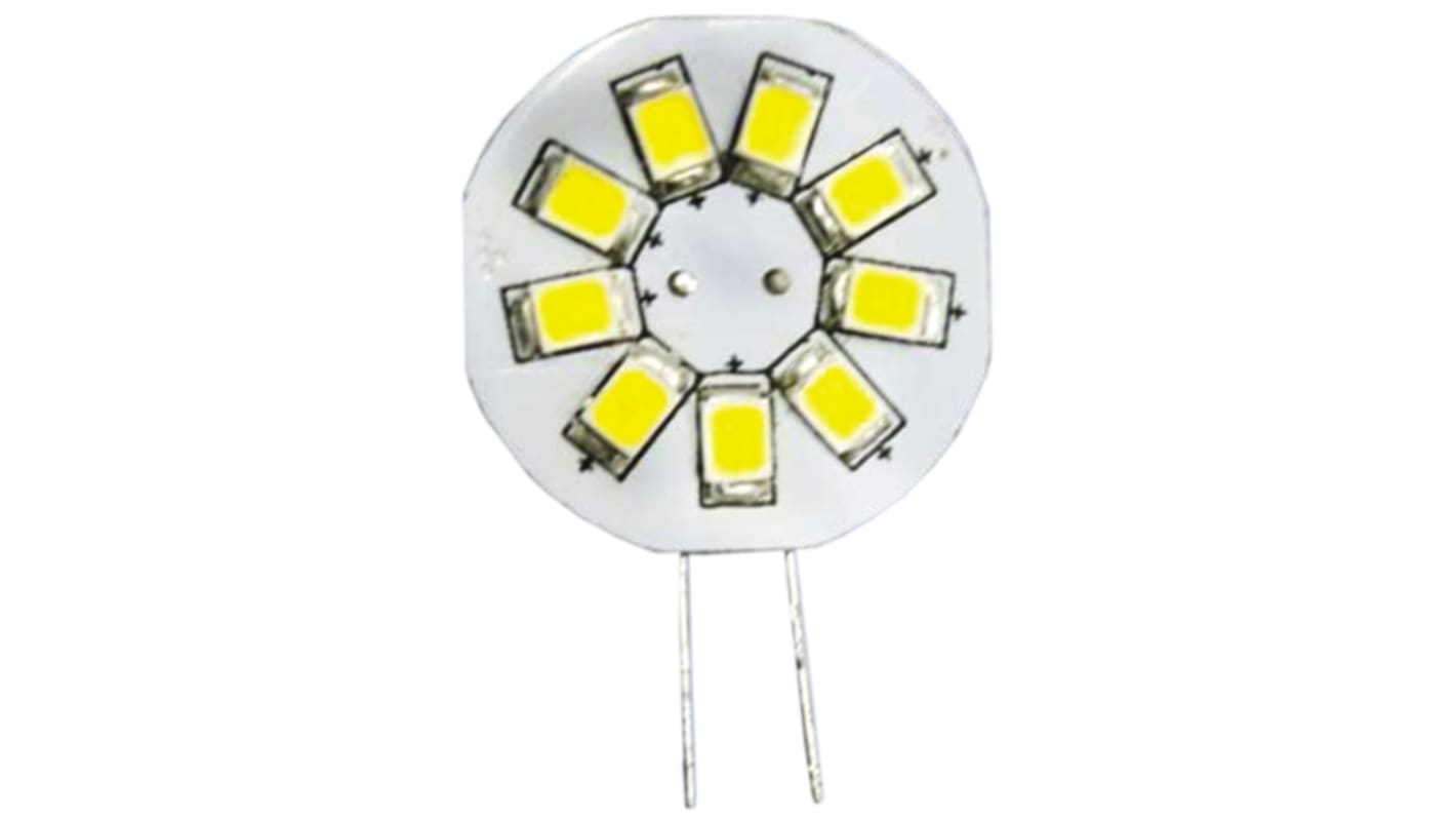 Bombilla para piloto luminoso LED JKL Components, 12 V ac/dc, 24V dc / 125mA, 120°, casquillo G-4