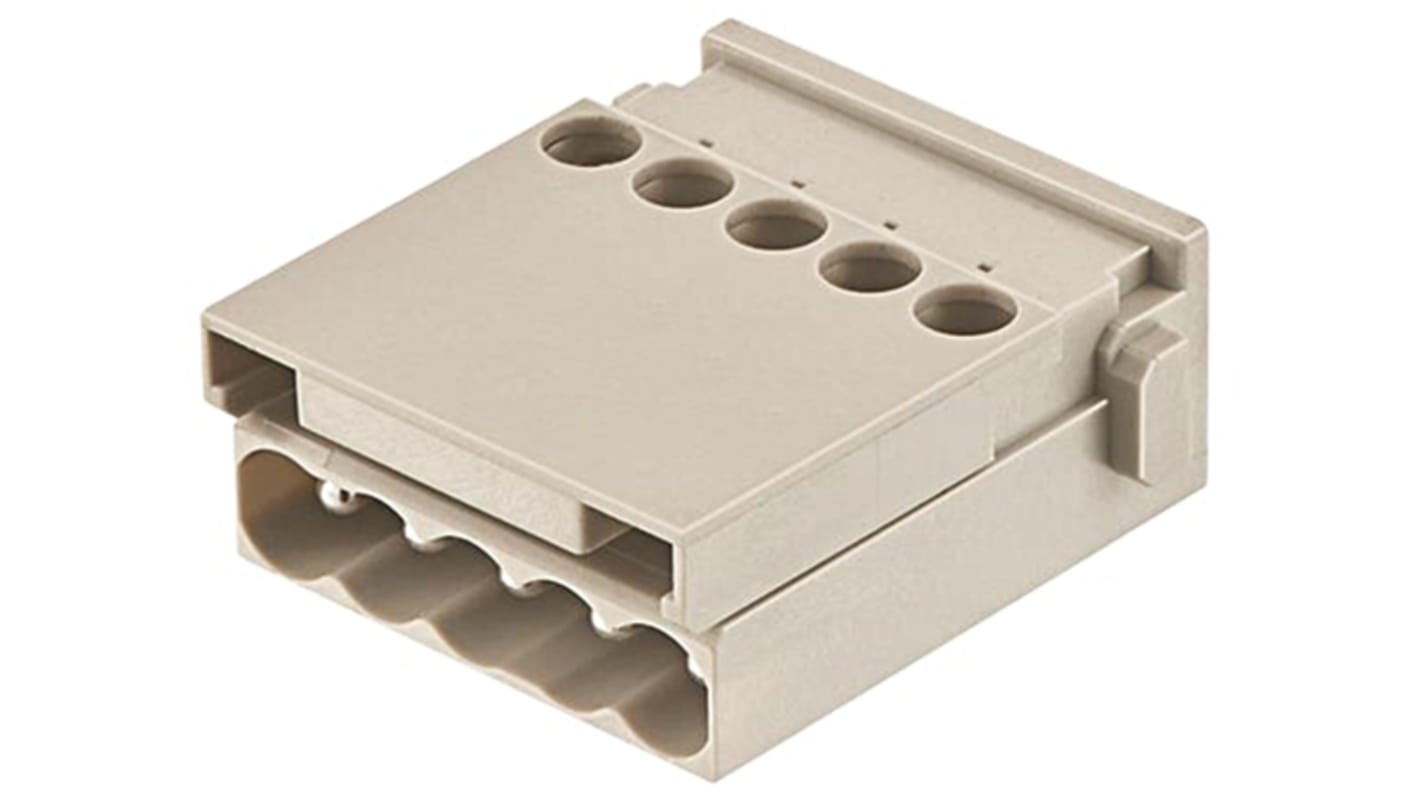 HARTING Heavy Duty Power Connector Module, 16A, Male, Han-Modular Series, 5 Contacts