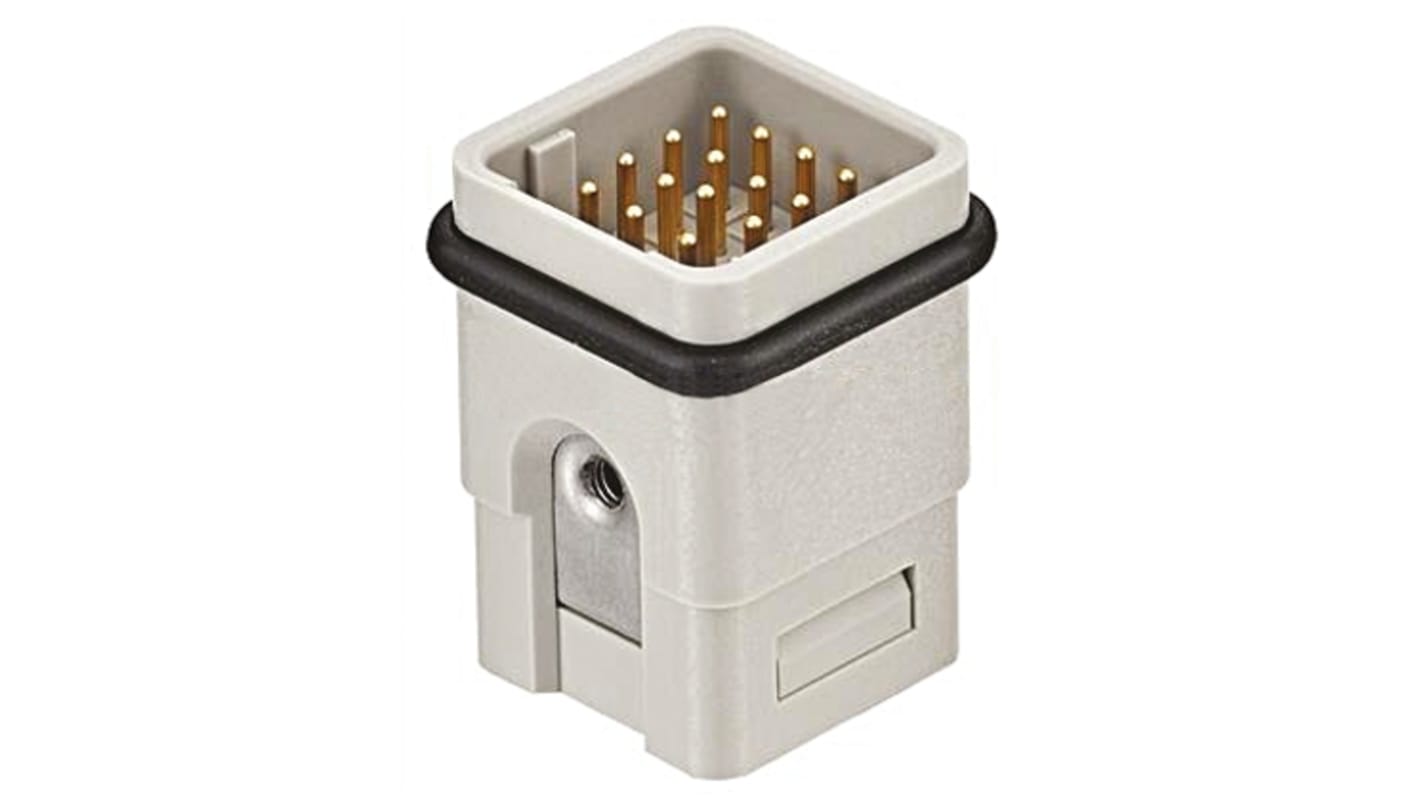 HARTING Han Q Industrie-Steckverbinder Kontakteinsatz, 21-polig 6.5A Stecker, für Industrielle Steckverbinder