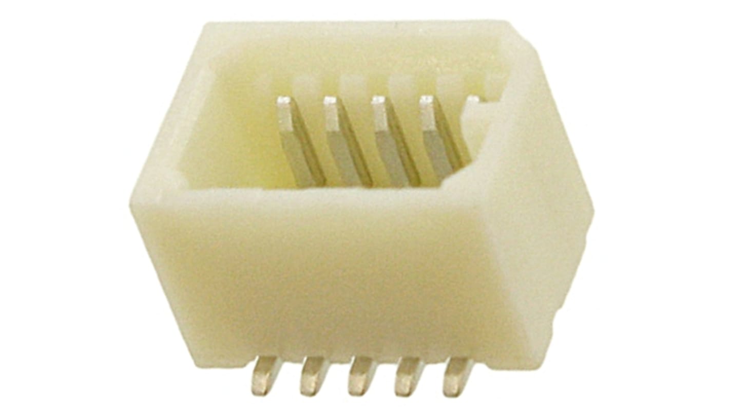 Molex SlimStack Series Straight Surface Mount PCB Header, 10 Contact(s), 0.8mm Pitch, 2 Row(s), Shrouded