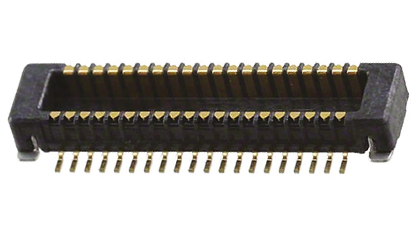 Molex SlimStack Series Straight Surface Mount PCB Header, 40 Contact(s), 0.5mm Pitch, 2 Row(s), Shrouded