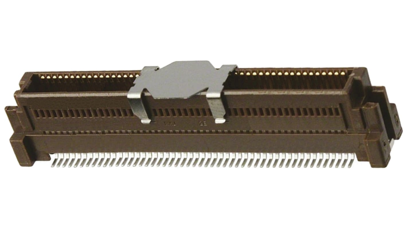 Molex SlimStack Series Straight Surface Mount PCB Header, 100 Contact(s), 0.64mm Pitch, 2 Row(s), Shrouded