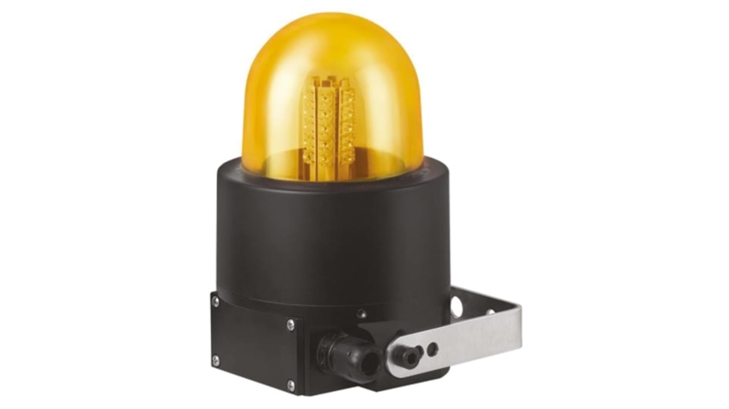 Werma WM 729 EX Series Yellow Flashing Beacon, 115 → 230 V ac, Wall Mount, LED Bulb