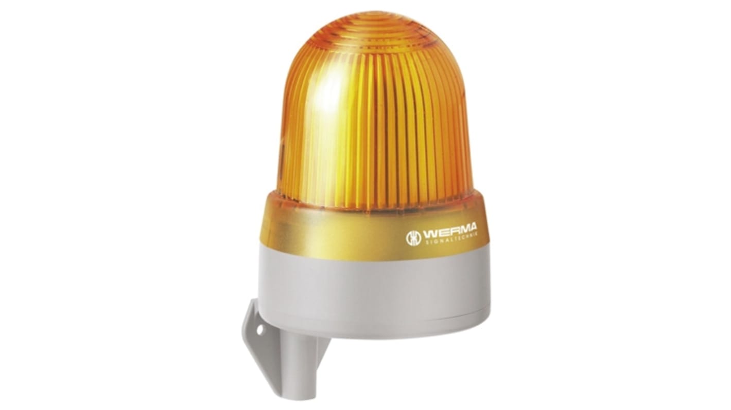 Werma 433 LED, Rundum-Licht Alarm-Leuchtmelder Gelb, 10 → 48 V ac/dc