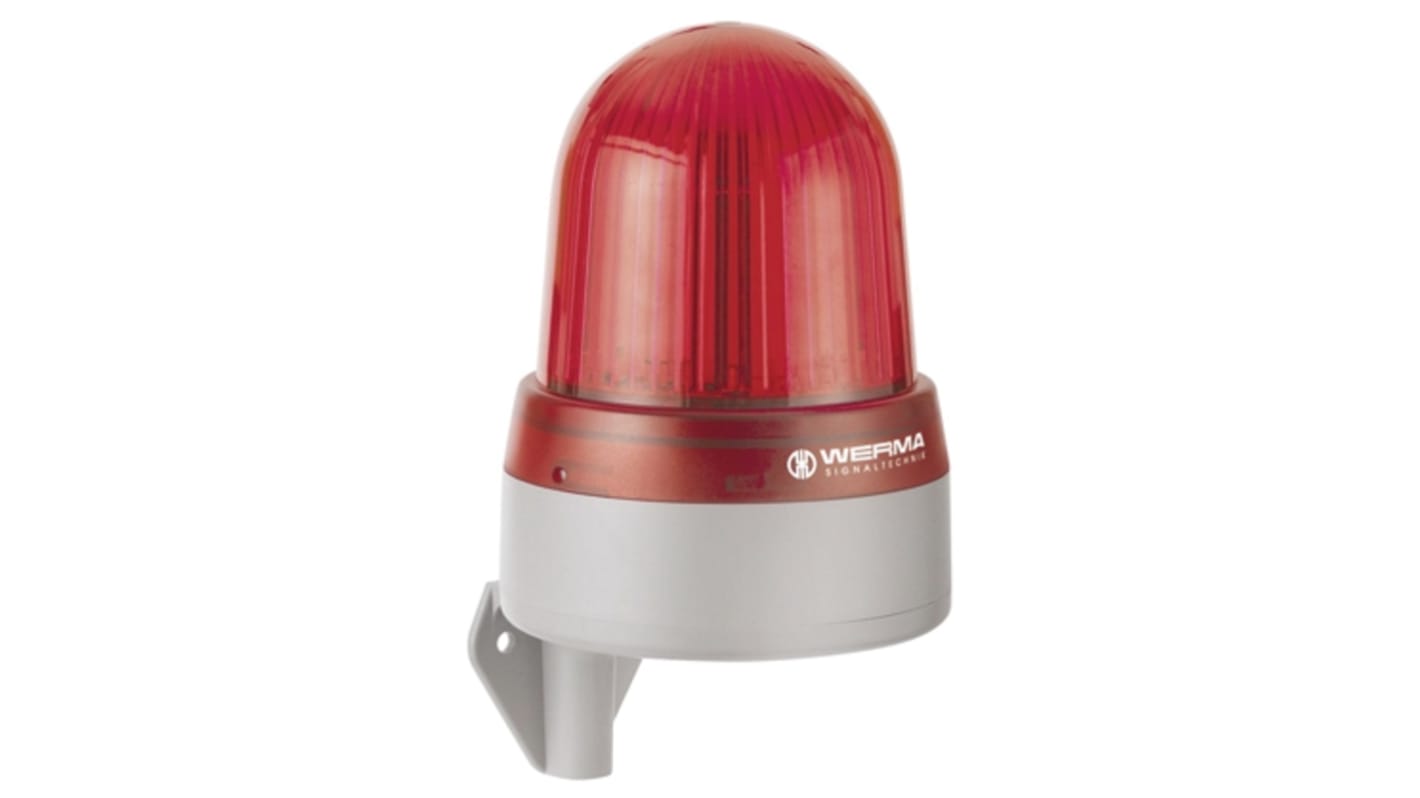Werma 433 LED Blitz-Licht Alarm-Leuchtmelder Rot / 108dB, 115 → 230 V ac
