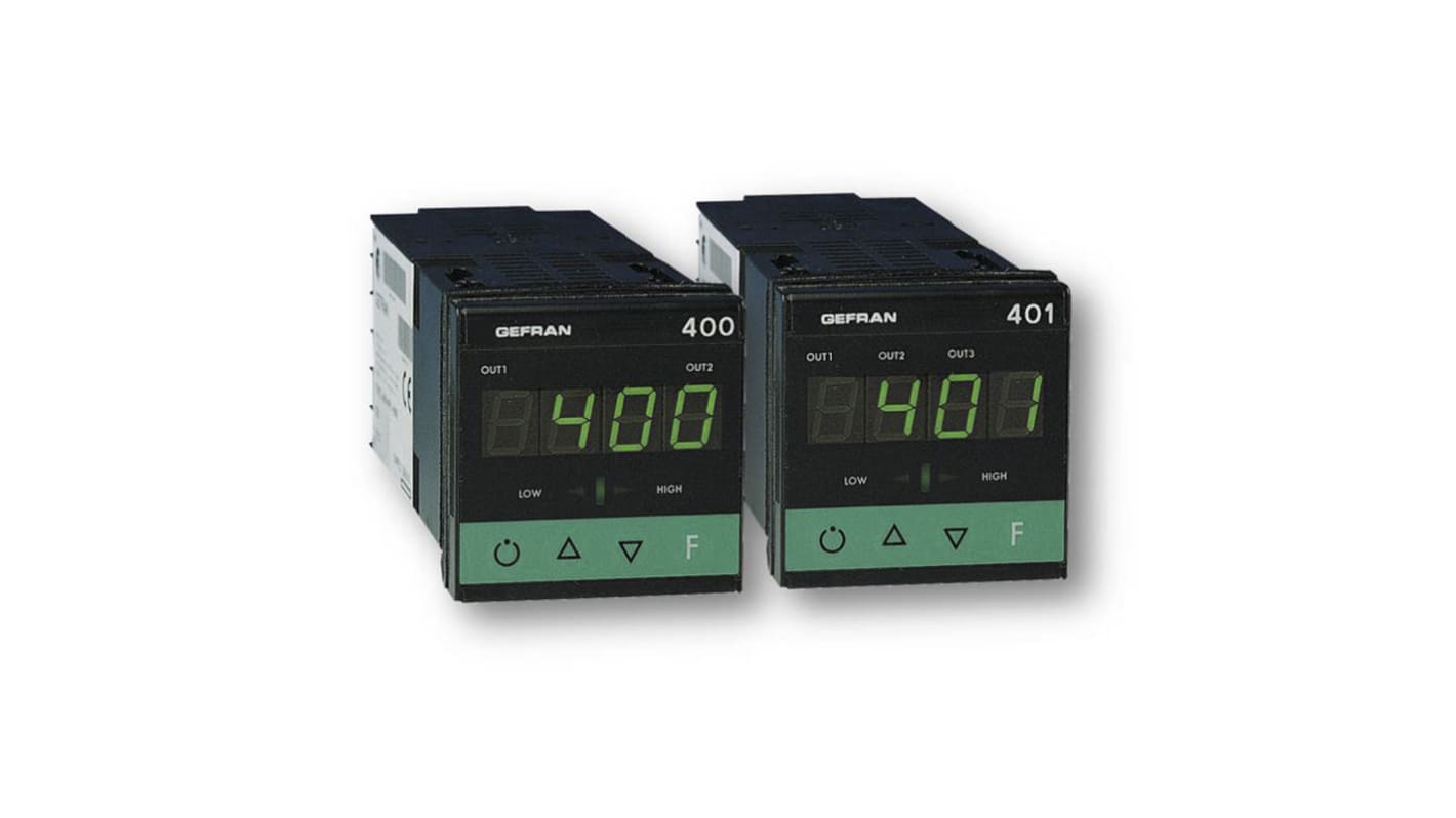 Rs-Online Termoregolatori PID Gefran 400 11 → 27 V c.a./c.c. 48 x 48 (1/16 DIN)mm 3 uscite Relè