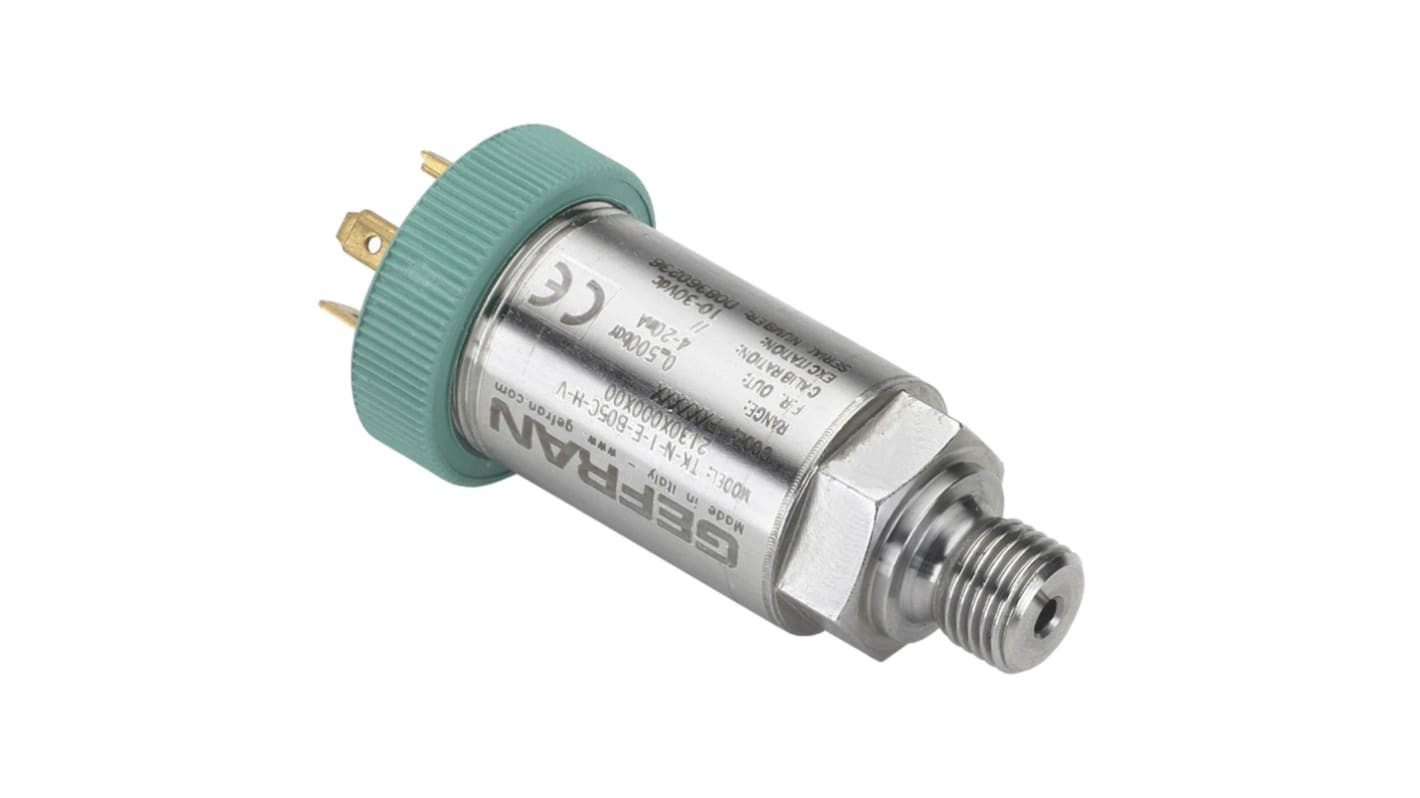 Gefran Pressure Sensor, 0bar Min, 16bar Max, Current, Voltage Output