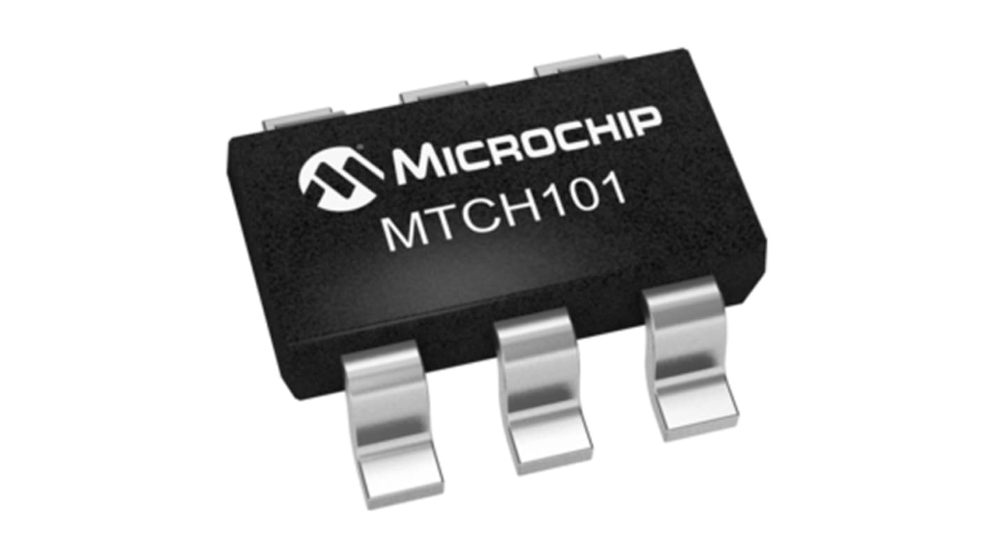 Contrôleur de proximité capacitif MTCH101-I/OT, Capacitif SOT-23, 6 broches