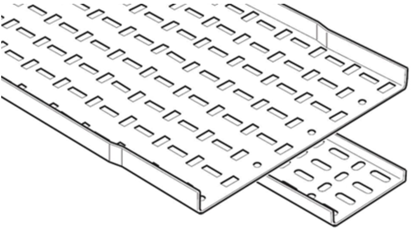 Legrand Light Duty Tray, Pre-Galvanised Steel 3m x 100 mm x 12mm