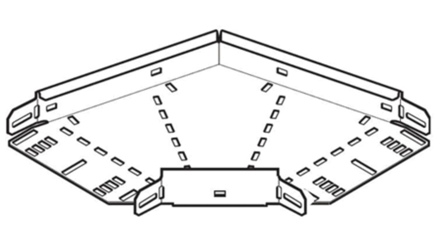 Legrand Heavy Duty 90° Flat Bend Hot Dip Galvanised Steel Cable Tray Accessory, 150 mm Width, 50mm Depth