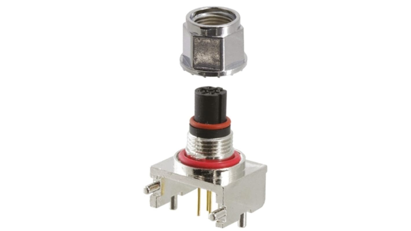 Molex Connector, 4 Contacts, Panel Mount, Micro Connector, Socket, Female, IP67, 130299 Series