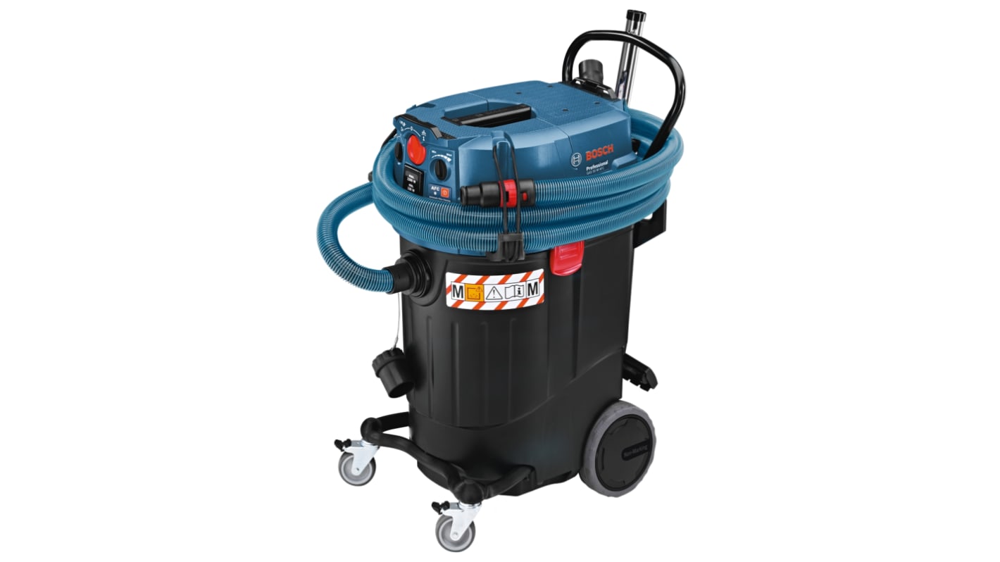 Aspiradora Bosch GAS 55 M AFC con bolsa de 40L, de 240V ac, 1.2kW, para áreas húmedas/secas