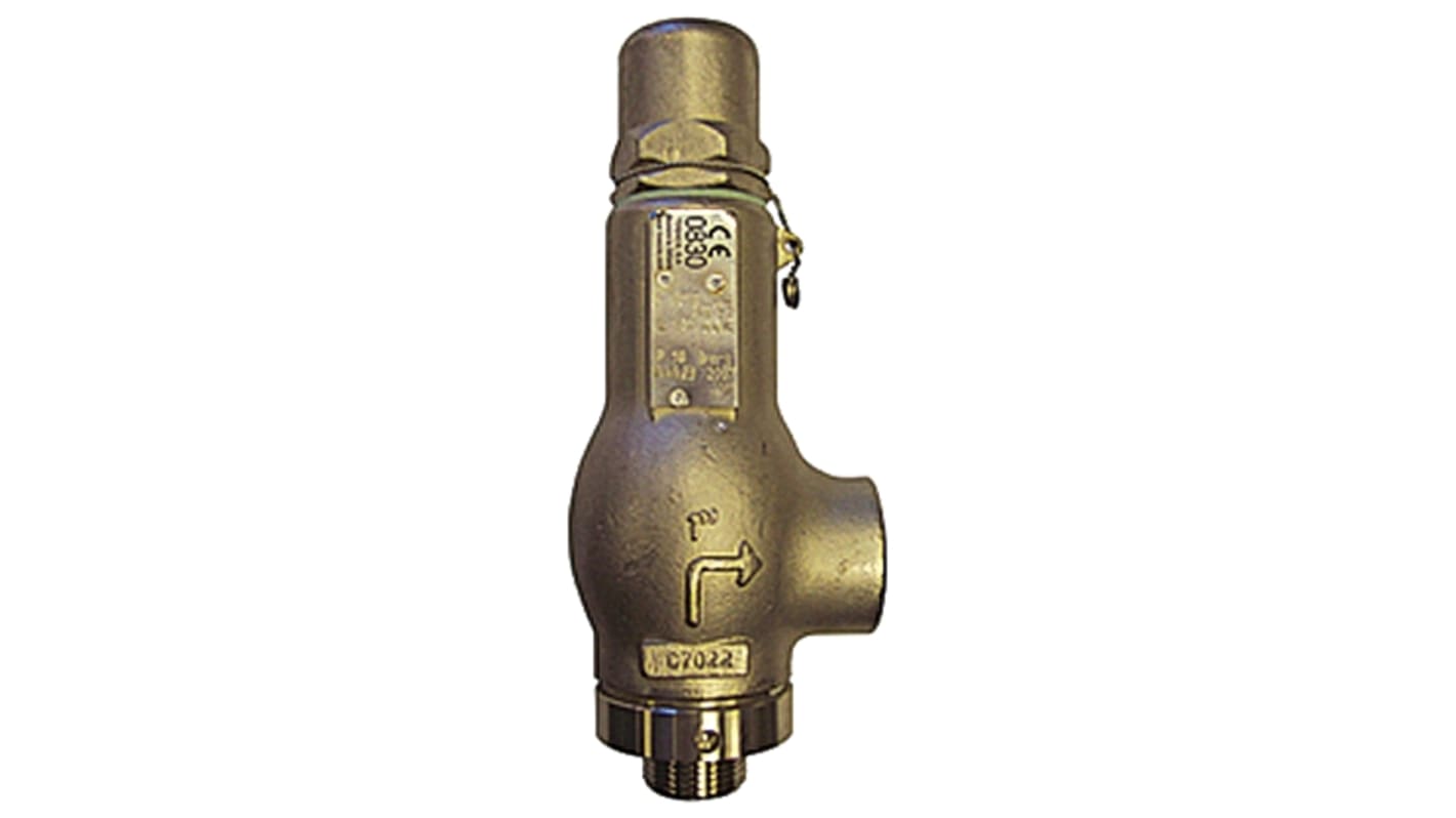 TOSACA 4bar Pressure Relief Valve With BSP 1 in BSP Connection and a BSP 1 Exhaust Port