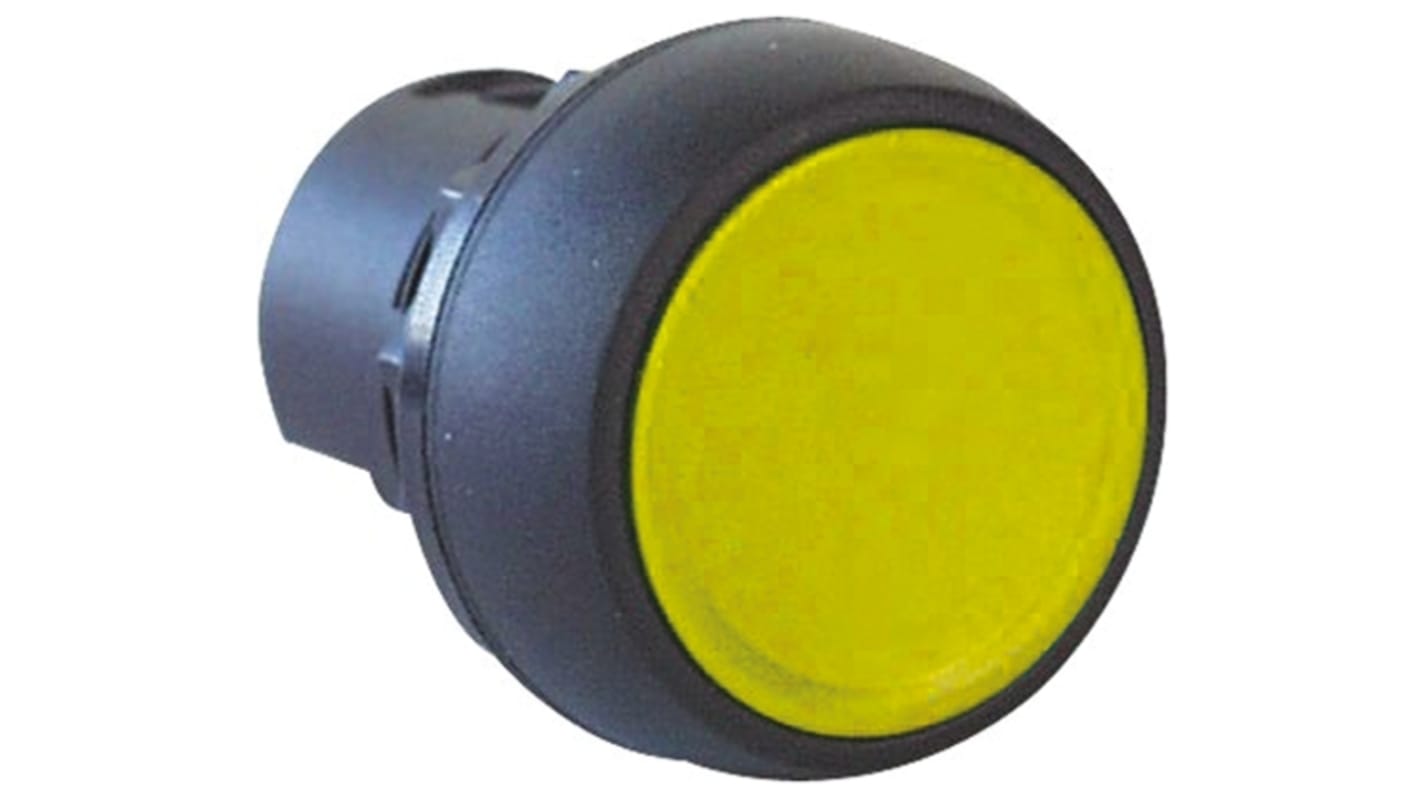 Allen Bradley 黄色圆形按钮头, Φ22mm开孔, 瞬时, IP65, 800F系列