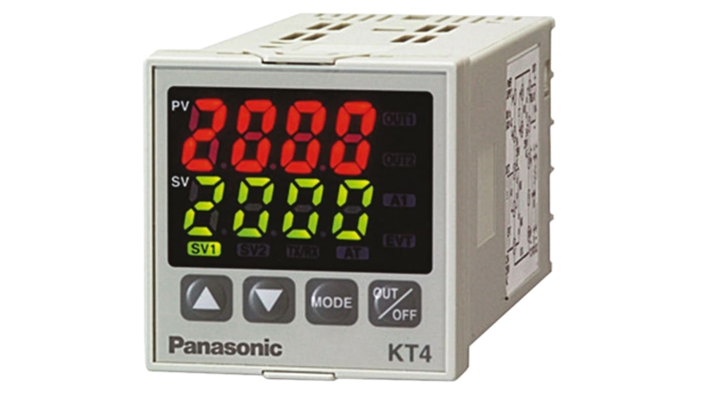 Panasonic PID控制器, 24 V 交流/直流电源, 继电器输出, IP66, 48 x 48mm, KT4系列