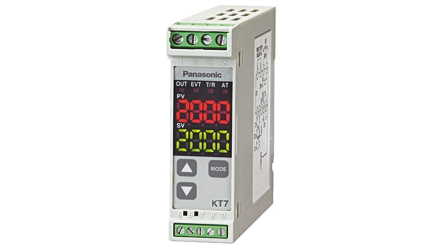 Rs-Online Termoregolatori PID Panasonic KT7 100 → 240 V c.a. 22.5 x 75mm 1 uscita Corrente