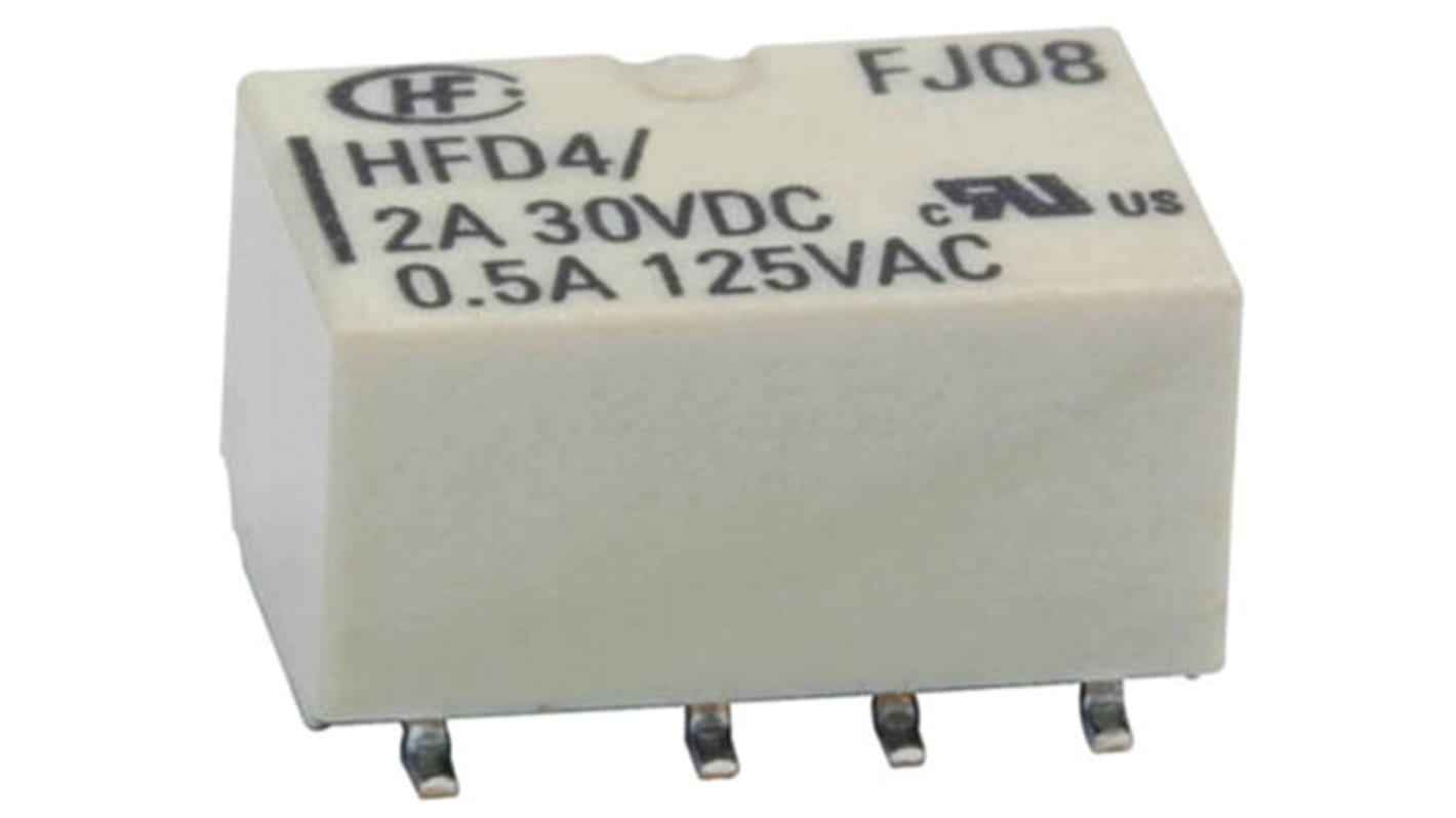 RS PRO PCB Mount Signal Relay, 24V dc Coil, 2A Switching Current, DPDT