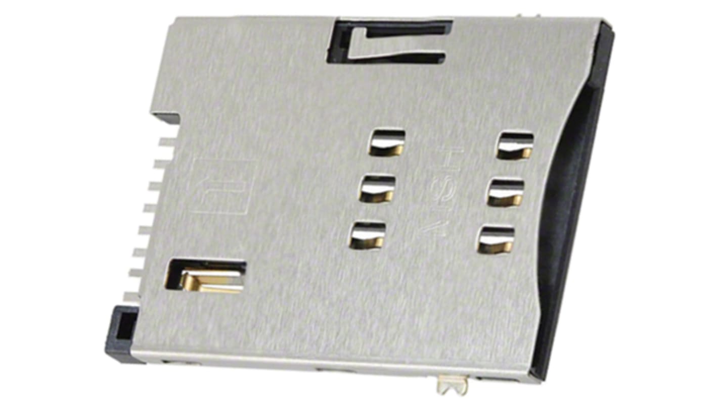 Molex miniSIM Speicherkarten-Steckverbinder Buchse, 6-polig, Raster 1.27mm, Push/Push